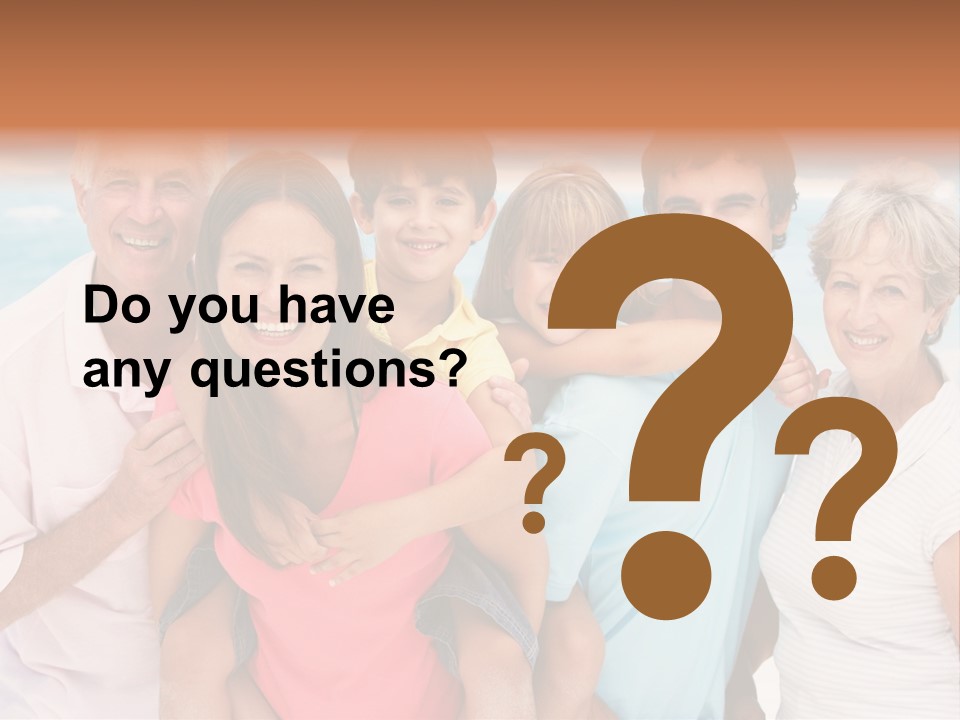 Mum Shoreline Caucasian PowerPoint Template