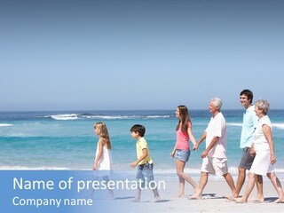 Seaside Casual Clothing Sea PowerPoint Template