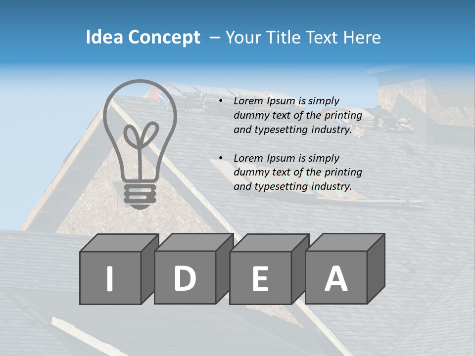 Building Shingles Exterior PowerPoint Template