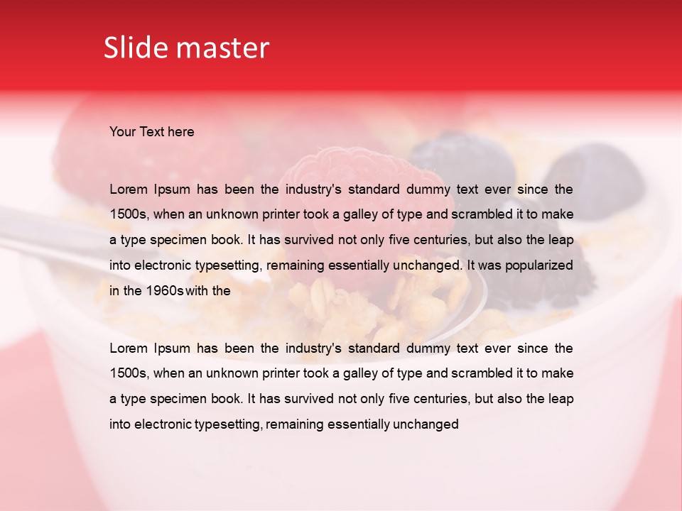 Fruit Grain Cereal PowerPoint Template