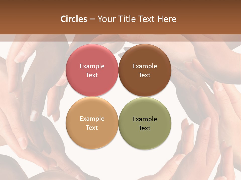 Peace Arms Black PowerPoint Template