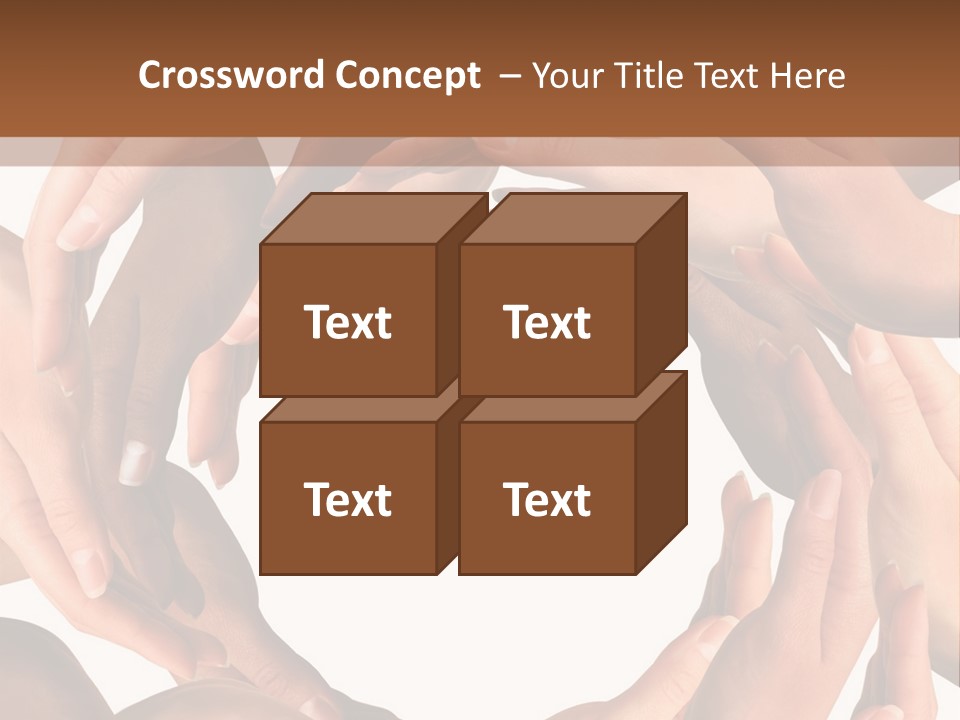 Peace Arms Black PowerPoint Template