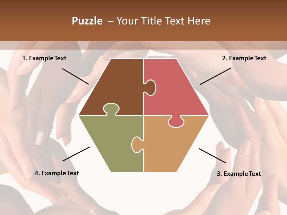 Peace Arms Black PowerPoint Template