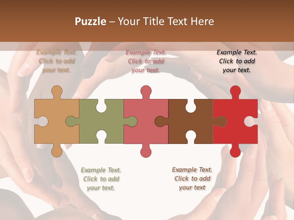 Peace Arms Black PowerPoint Template