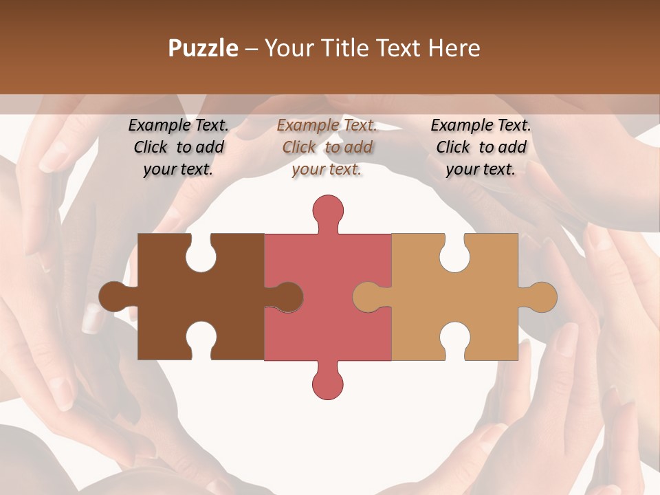 Peace Arms Black PowerPoint Template