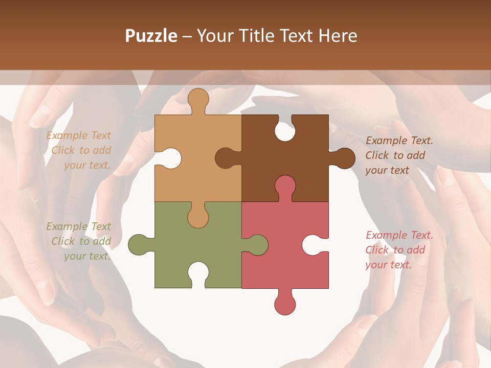 Peace Arms Black PowerPoint Template