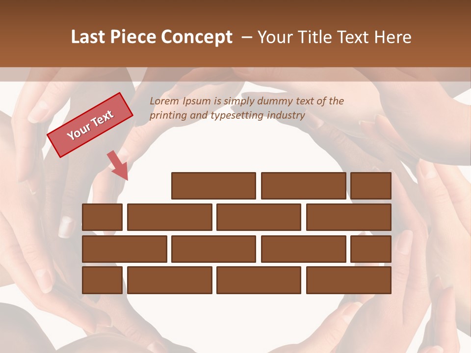 Peace Arms Black PowerPoint Template