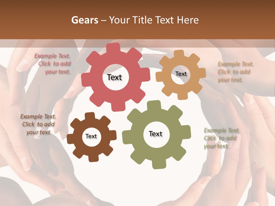 Peace Arms Black PowerPoint Template