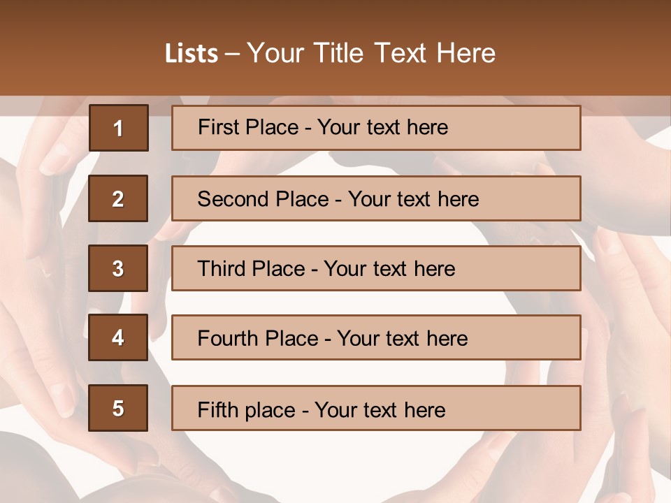 Peace Arms Black PowerPoint Template