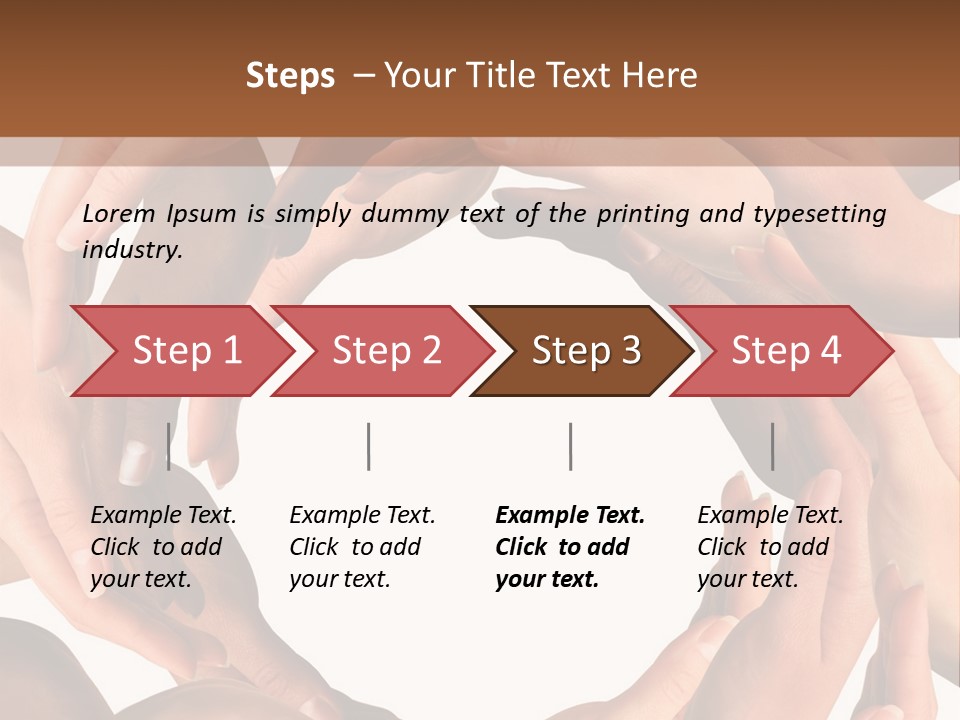 Peace Arms Black PowerPoint Template