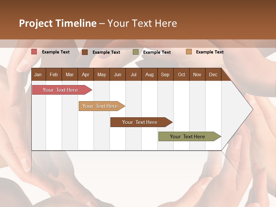 Peace Arms Black PowerPoint Template