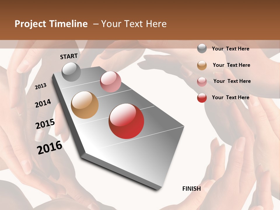 Peace Arms Black PowerPoint Template