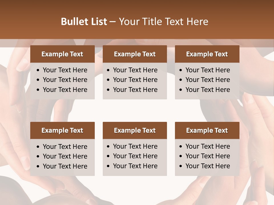 Peace Arms Black PowerPoint Template