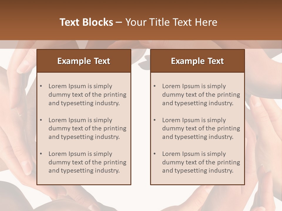Peace Arms Black PowerPoint Template