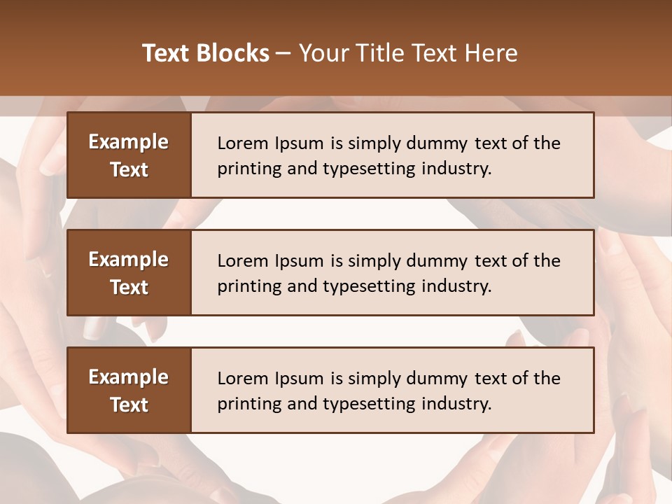 Peace Arms Black PowerPoint Template