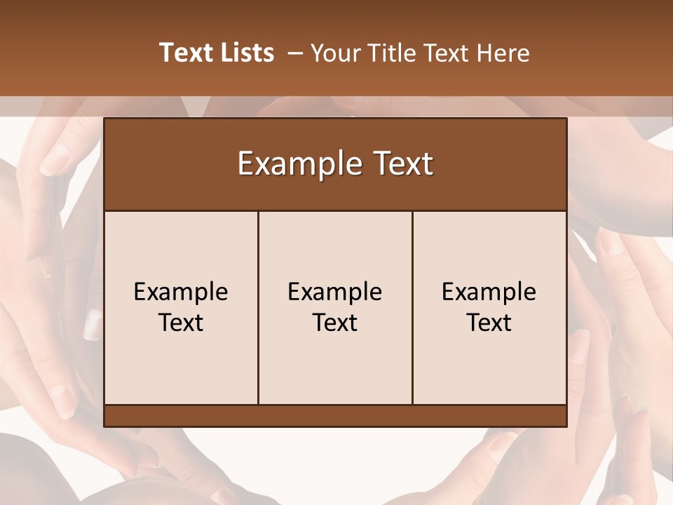 Peace Arms Black PowerPoint Template