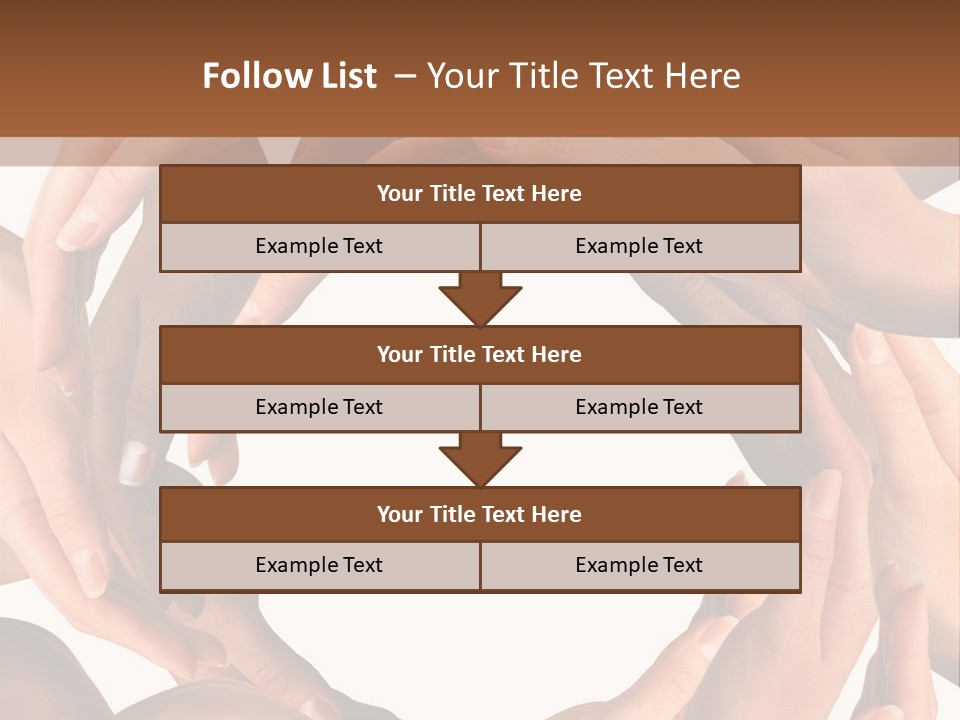 Peace Arms Black PowerPoint Template