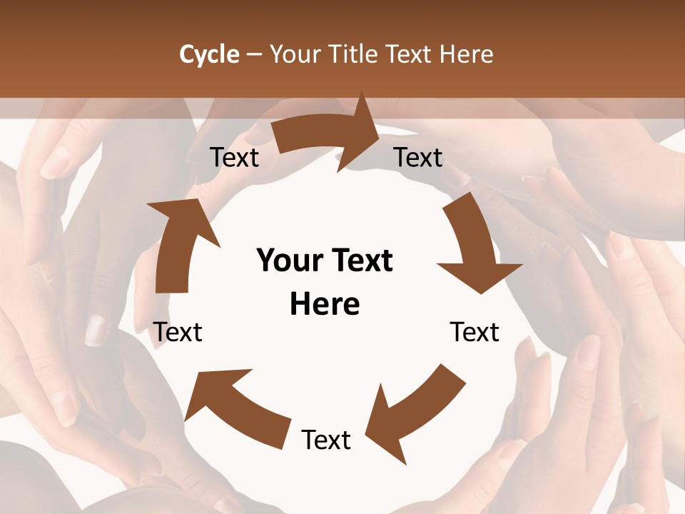 Peace Arms Black PowerPoint Template