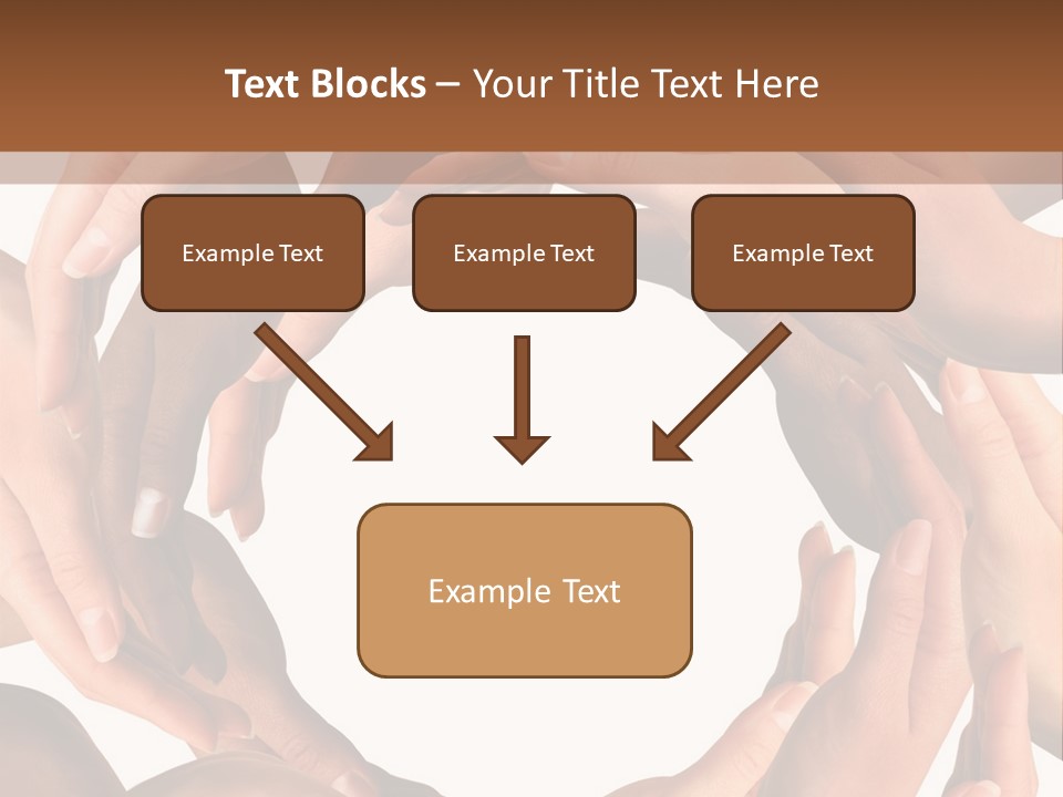 Peace Arms Black PowerPoint Template
