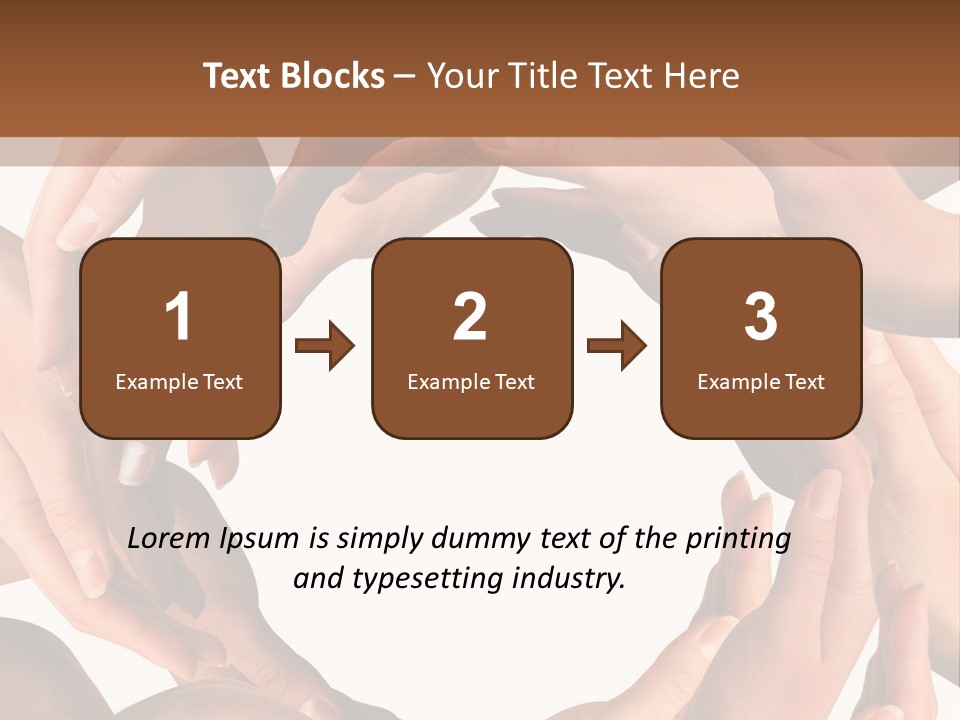 Peace Arms Black PowerPoint Template