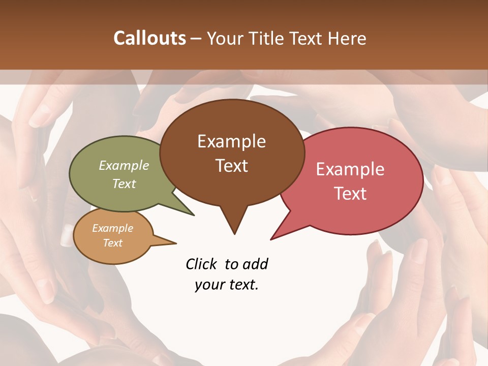 Peace Arms Black PowerPoint Template