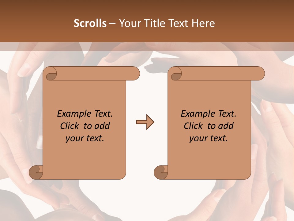 Peace Arms Black PowerPoint Template