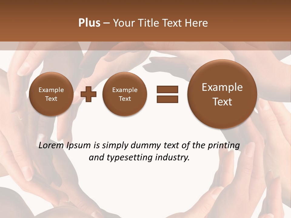 Peace Arms Black PowerPoint Template