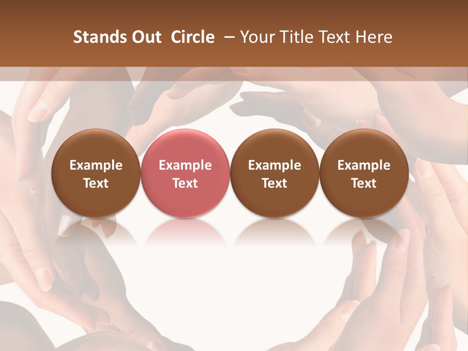 Peace Arms Black PowerPoint Template