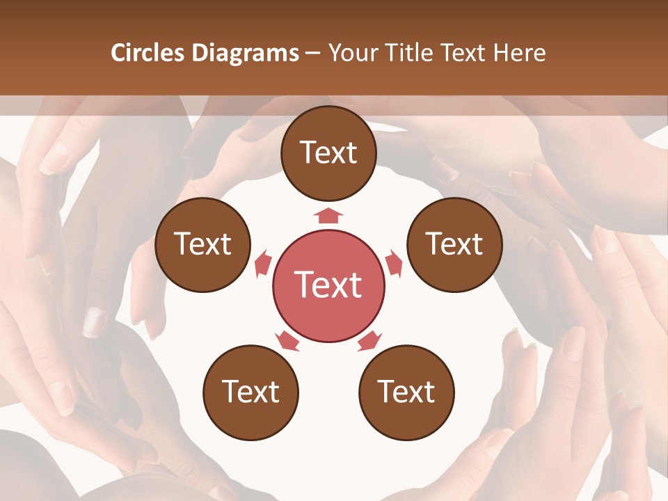 Peace Arms Black PowerPoint Template