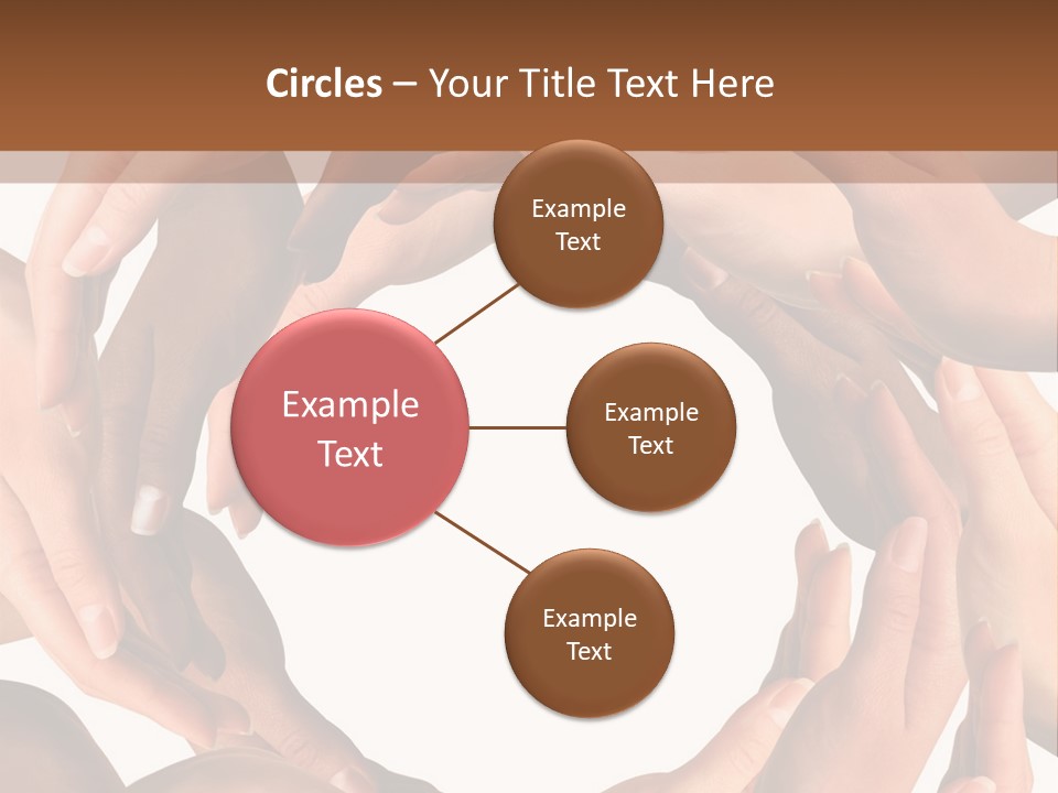 Peace Arms Black PowerPoint Template