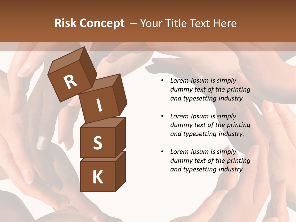 Peace Arms Black PowerPoint Template