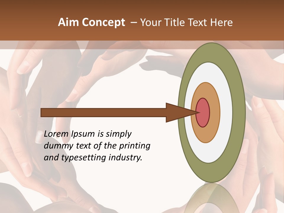 Peace Arms Black PowerPoint Template