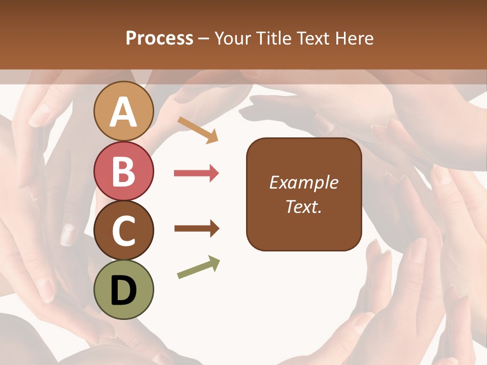 Peace Arms Black PowerPoint Template