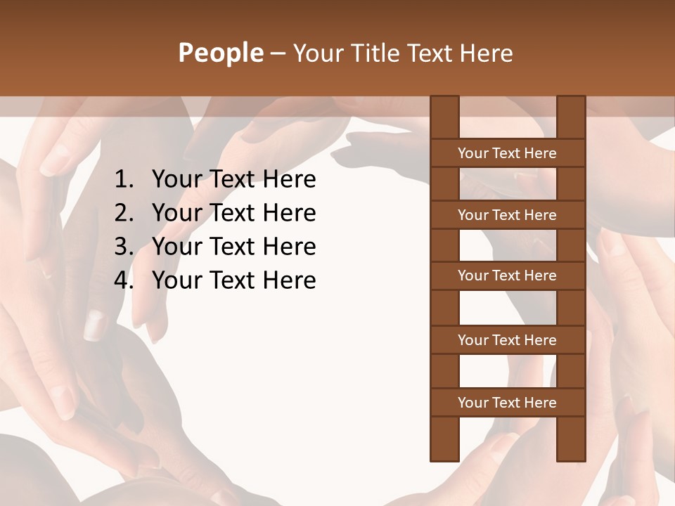 Peace Arms Black PowerPoint Template