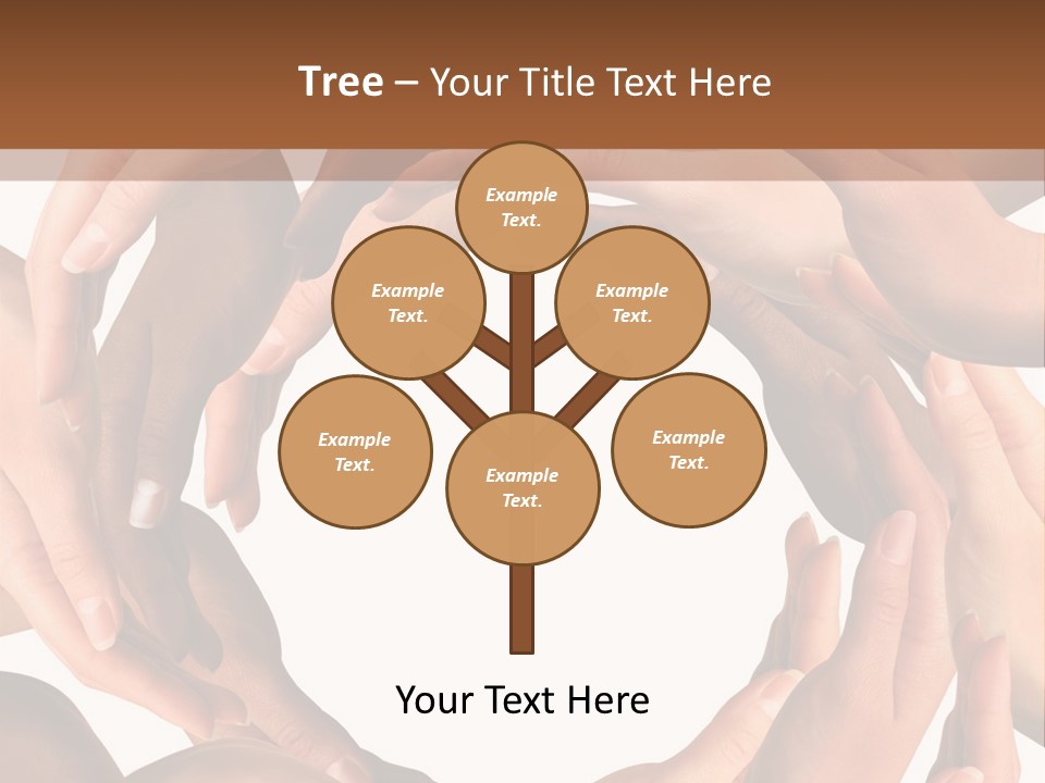 Peace Arms Black PowerPoint Template