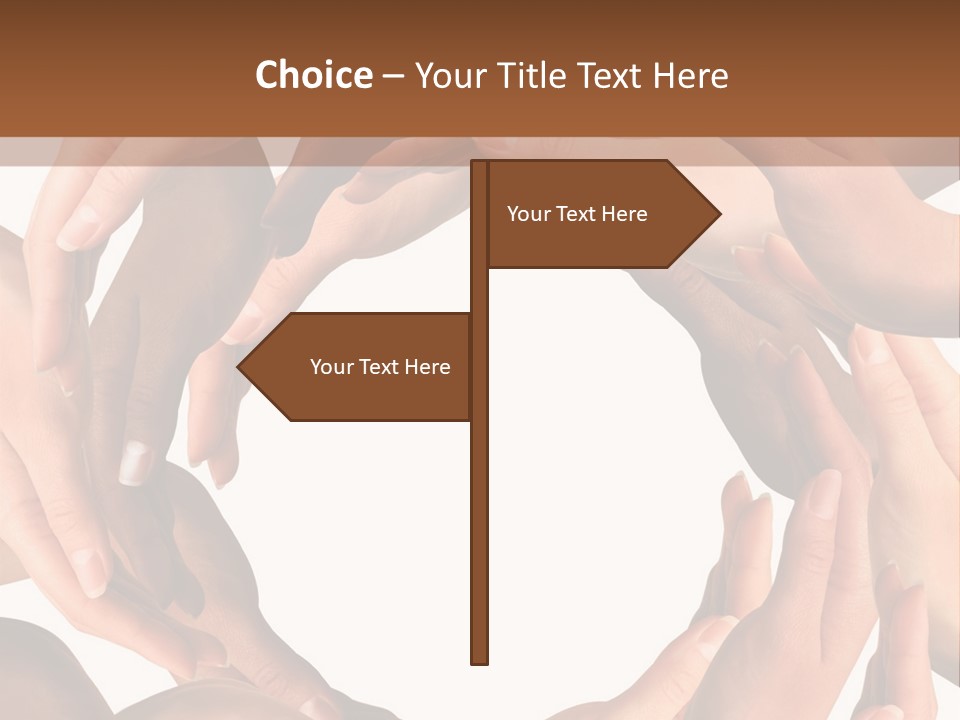 Peace Arms Black PowerPoint Template