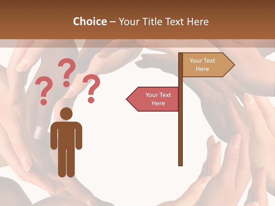 Peace Arms Black PowerPoint Template
