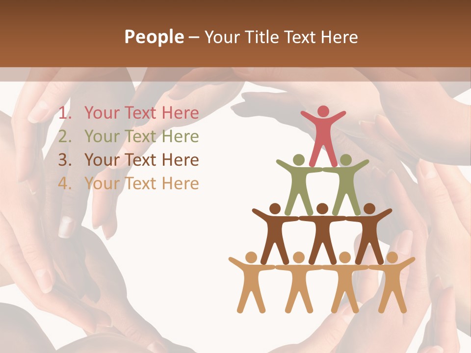 Peace Arms Black PowerPoint Template