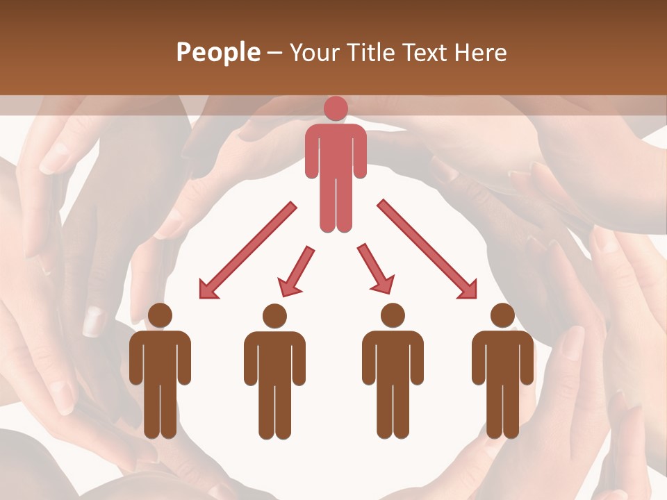 Peace Arms Black PowerPoint Template