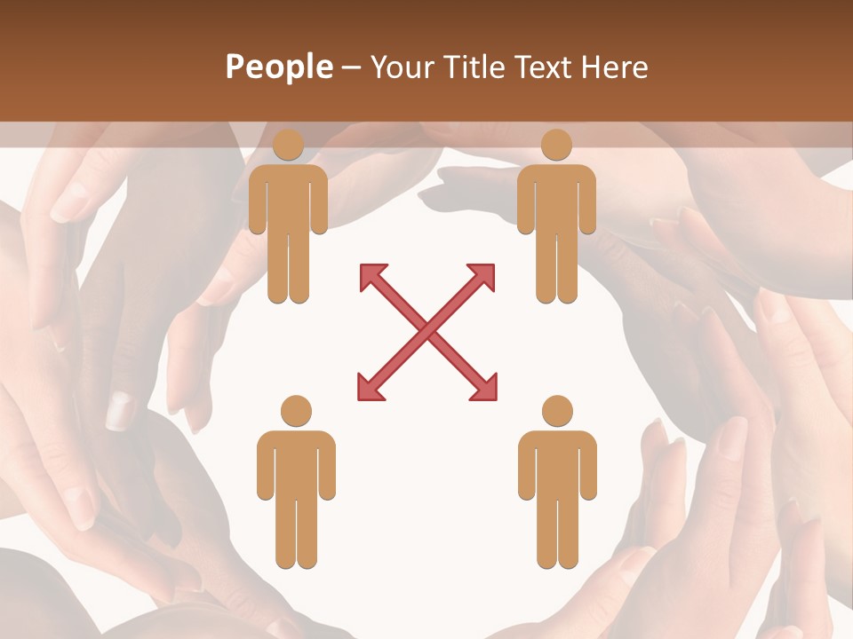 Peace Arms Black PowerPoint Template