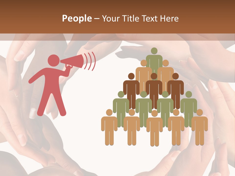 Peace Arms Black PowerPoint Template