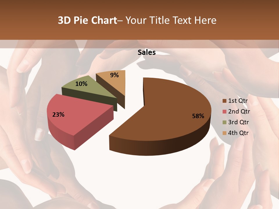 Peace Arms Black PowerPoint Template