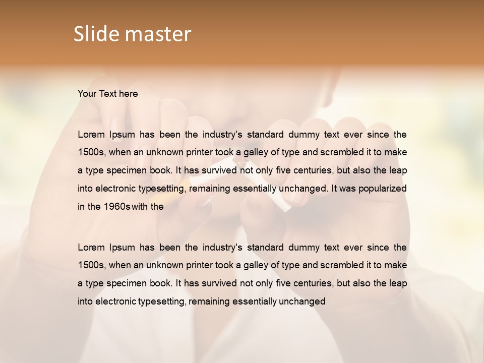 Stress Healthy Caucasian PowerPoint Template