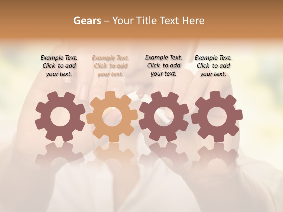 Stress Healthy Caucasian PowerPoint Template