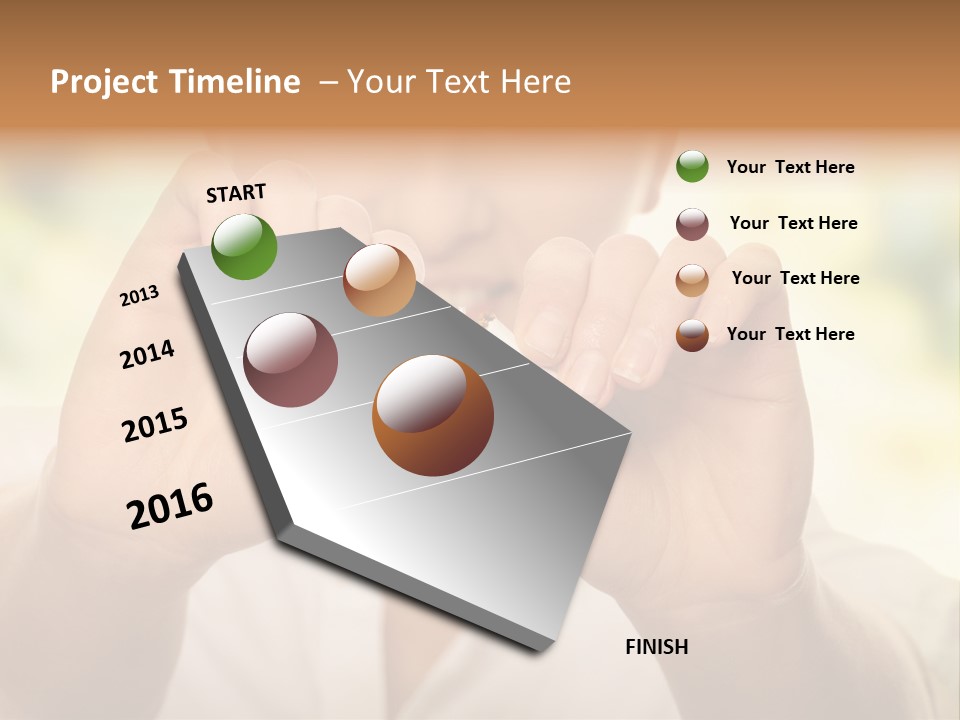 Stress Healthy Caucasian PowerPoint Template