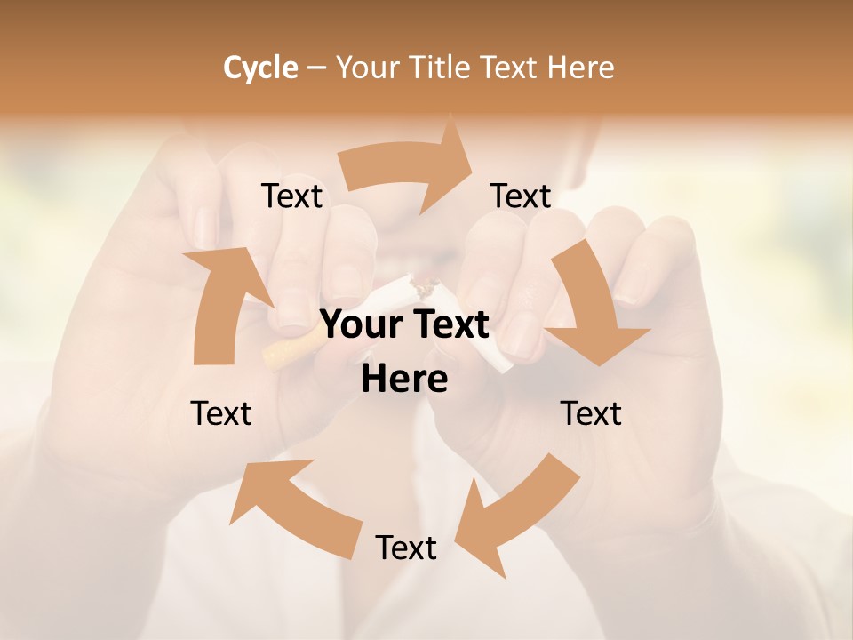 Stress Healthy Caucasian PowerPoint Template