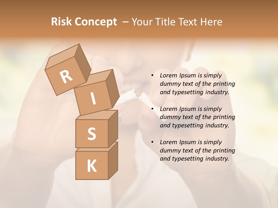 Stress Healthy Caucasian PowerPoint Template