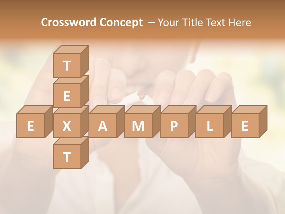 Stress Healthy Caucasian PowerPoint Template
