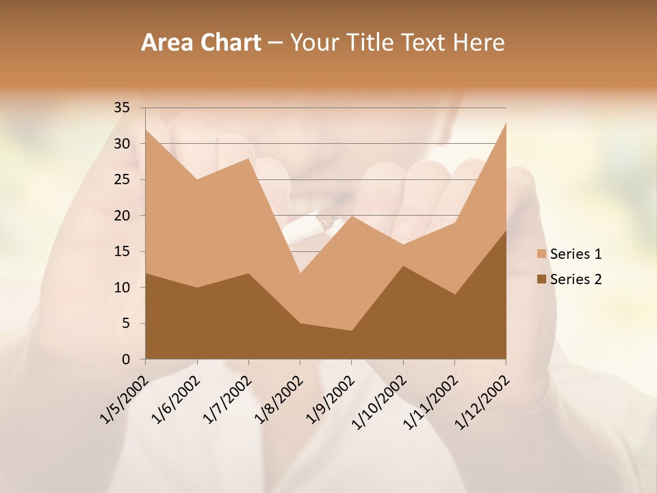 Stress Healthy Caucasian PowerPoint Template