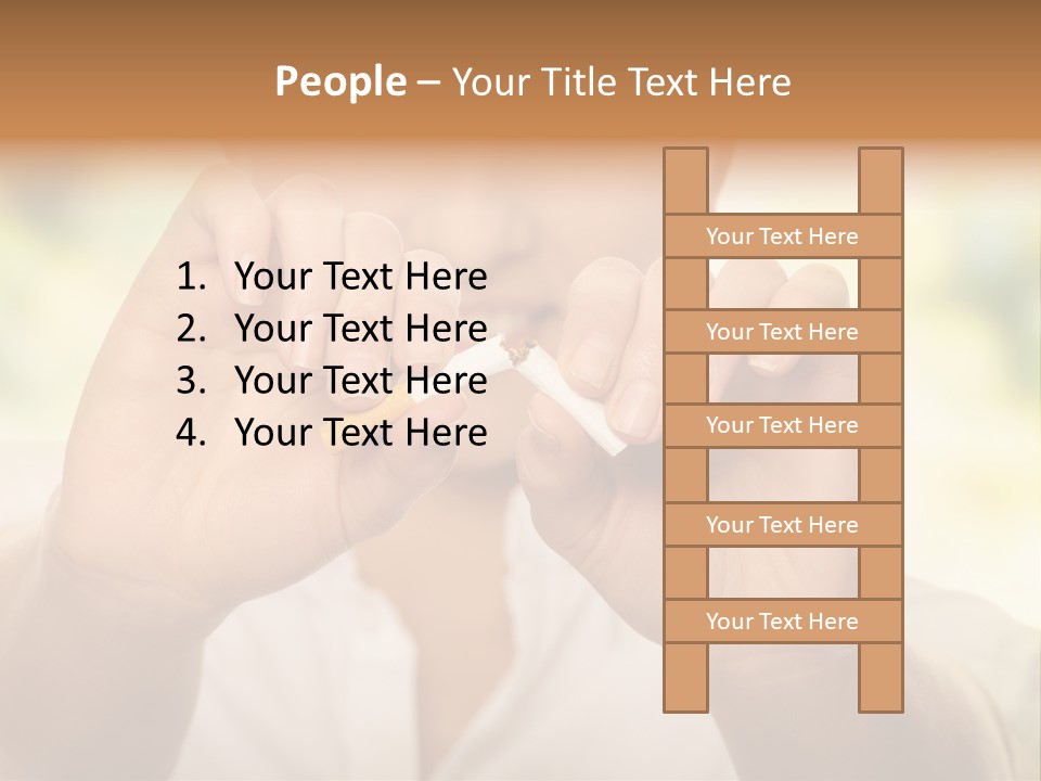 Stress Healthy Caucasian PowerPoint Template